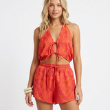 Havana Contrast Lace-Up Set