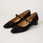 Malibu Spotted Block Heel — Black, studio product shot