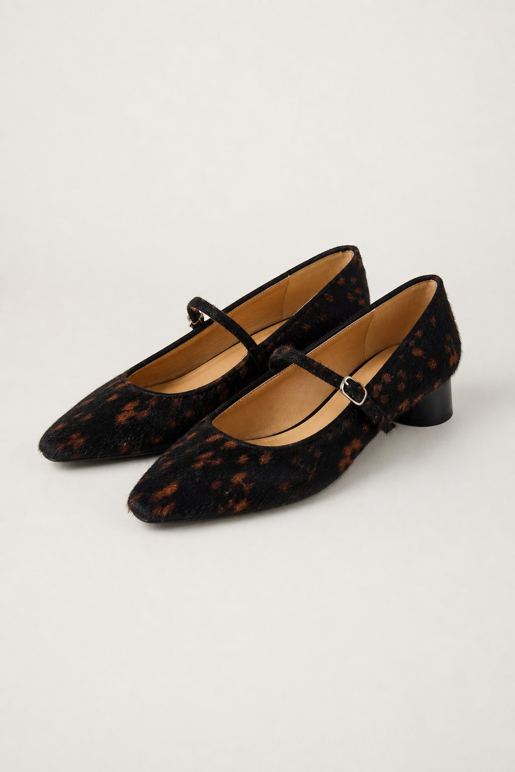 Malibu Spotted Block Heel — Black, studio product shot