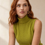 Marenton High-Neck Vest — Green, banana_republic product shot