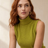 Marenton High-Neck Vest — Green, banana_republic product shot