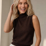 Marenton High-Neck Vest — Coffee, banana_republic product shot
