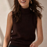 Marenton High-Neck Vest — Coffee, banana_republic product shot