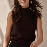 Marenton High-Neck Vest — Coffee, banana_republic product shot