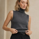 Marenton High-Neck Vest — Gray, banana_republic product shot