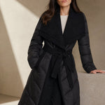 Margaux Wool-Trim Down Coat — Black, banana_republic product shot