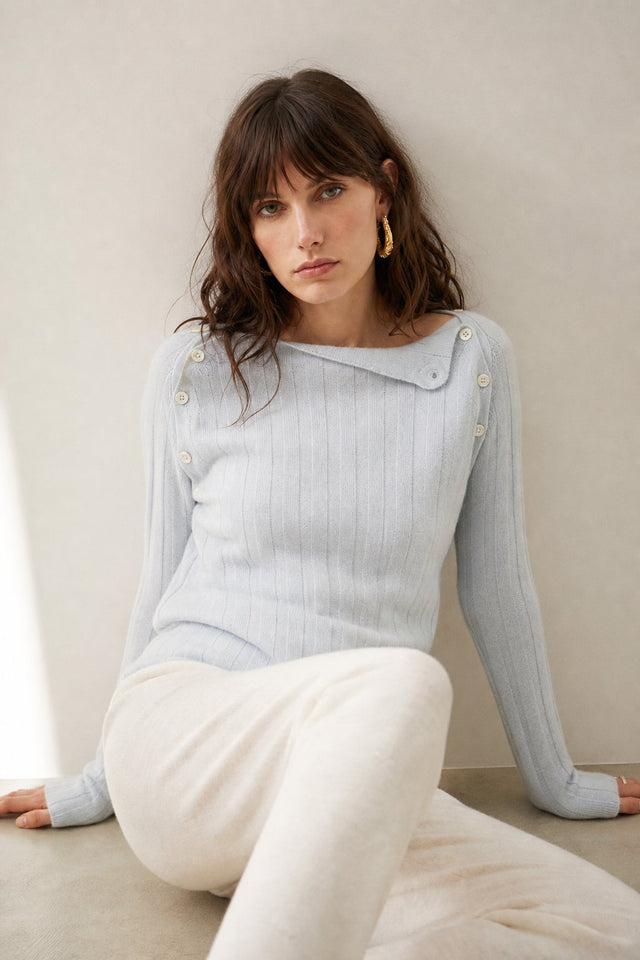 Maribel Buttoned Cashmere Sweater
