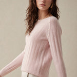 Maribel Buttoned Cashmere Sweater — Pink, banana_republic product shot