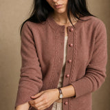 Maribelle Pearl Trim Cardigan — Purple, banana_republic product shot