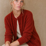Maribelle Pearl Trim Cardigan — Burgundy, banana_republic product shot