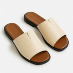 Marin Flat Sandal — Sand, studio product shot