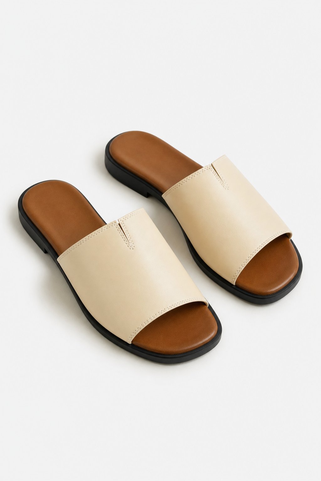 Marin Flat Sandal — Sand, studio product shot