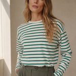 Marinière Charm Shirt — Green, banana_republic product shot
