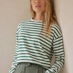 Marinière Charm Shirt — Green, banana_republic product shot