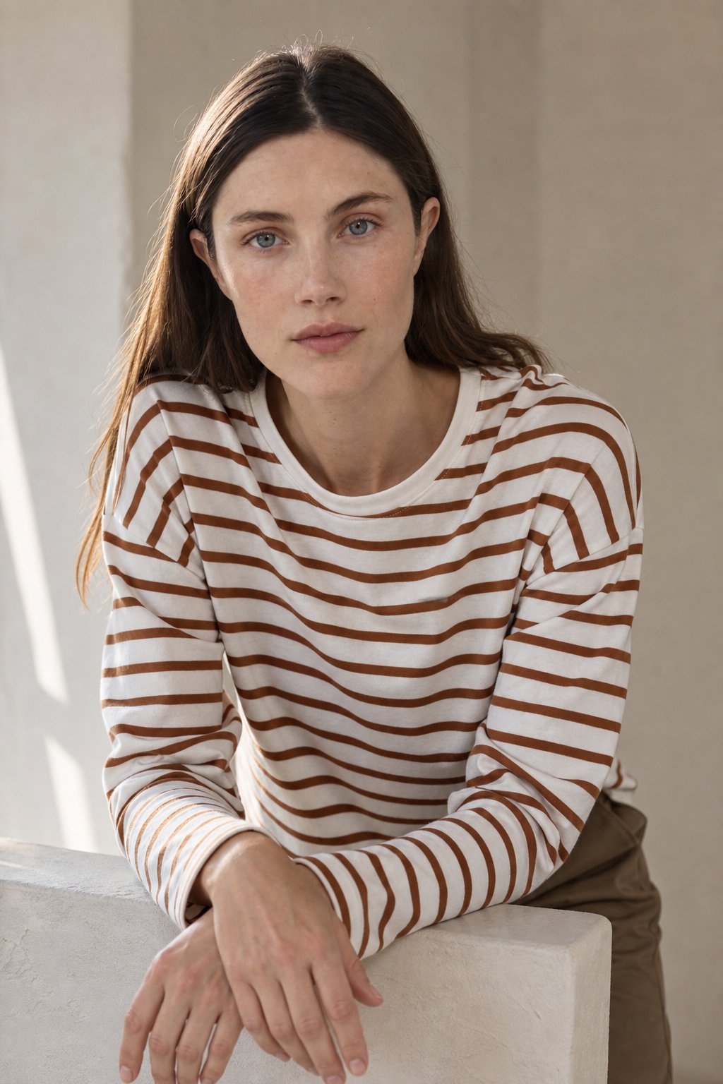 Marinière Charm Shirt — Brown, banana_republic product shot