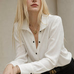 Marisol Chic Blouse — White, banana_republic product shot