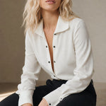 Marisol Chic Blouse — White, banana_republic product shot