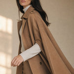 Marisol Wool Cape Coat — Khaki, banana_republic product shot