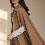 Marisol Wool Cape Coat — Khaki, banana_republic product shot