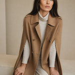 Marisol Wool Cape Coat — Khaki, banana_republic product shot