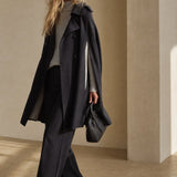 Marisol Wool Cape Coat — Black, banana_republic product shot