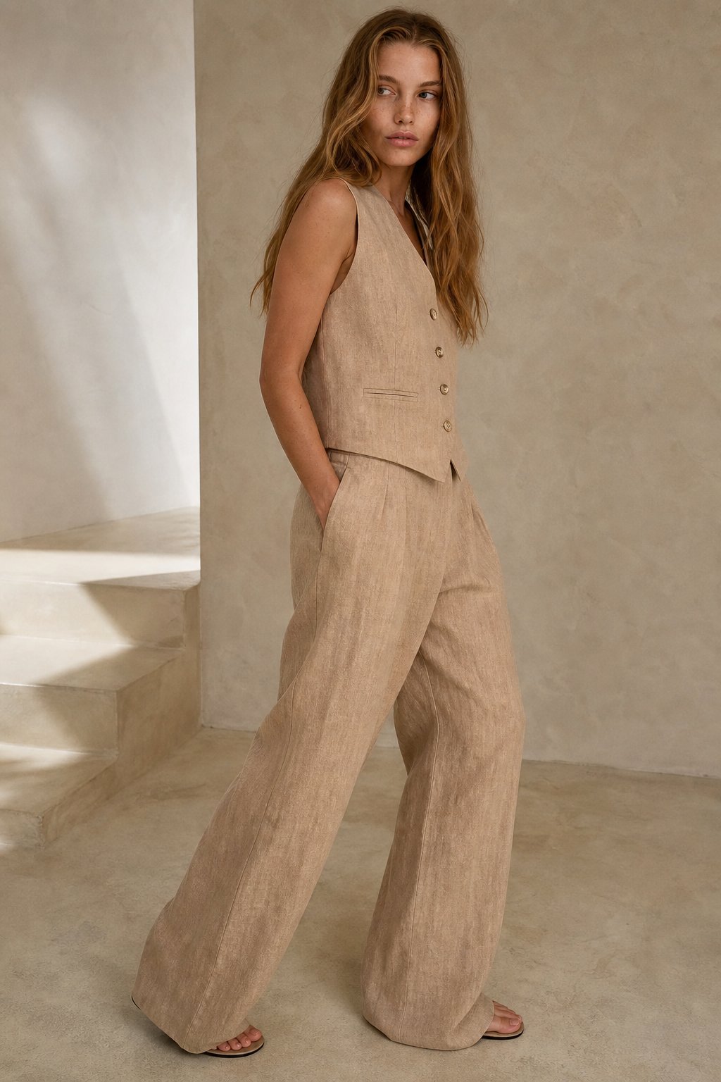 Marlowe 100% Linen Trouser Set, banana_republic product shot