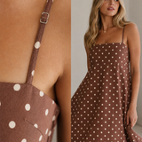 Colette Polka Dot Sweeping Midi Dress