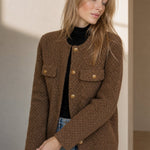 Midtown Velvet Jacket — Brown, banana_republic product shot