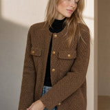 Midtown Velvet Jacket — Brown, banana_republic product shot