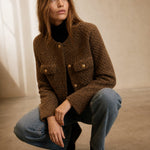 Midtown Velvet Jacket — Brown, banana_republic product shot