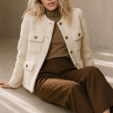 Midtown Velvet Jacket — Ivory, banana_republic product shot