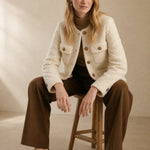 Midtown Velvet Jacket — Ivory, banana_republic product shot