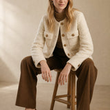 Midtown Velvet Jacket — Ivory, banana_republic product shot