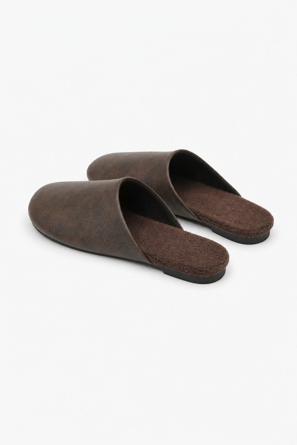 Milan Italian leather Mules — Brown, studio product shot
