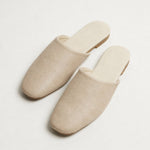 Milan Italian leather Mules — Beige, studio product shot