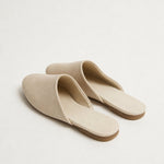 Milan Italian leather Mules — Beige, studio product shot
