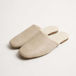 Milan Italian leather Mules — Beige, studio product shot