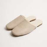 Milan Italian leather Mules — Beige, studio product shot
