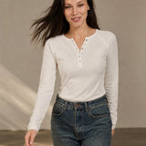 Milano Pop-Button Top — White, banana_republic product shot