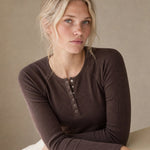 Milano Pop-Button Top — Coffee, banana_republic product shot