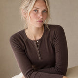 Milano Pop-Button Top — Coffee, banana_republic product shot