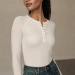 Milano Pop-Button Top — White, banana_republic product shot