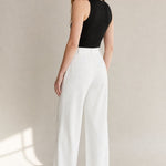 Milano Tailored Wide-Leg Trousers — White, banana_republic product shot