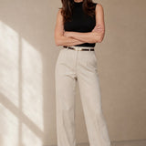 Milano Wide Leg Wool Trousers — White, banana_republic product shot