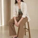 Milano Wide Leg Wool Trousers — Camel, banana_republic product shot