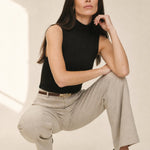 Milano Wide Leg Wool Trousers — Beige, banana_republic product shot
