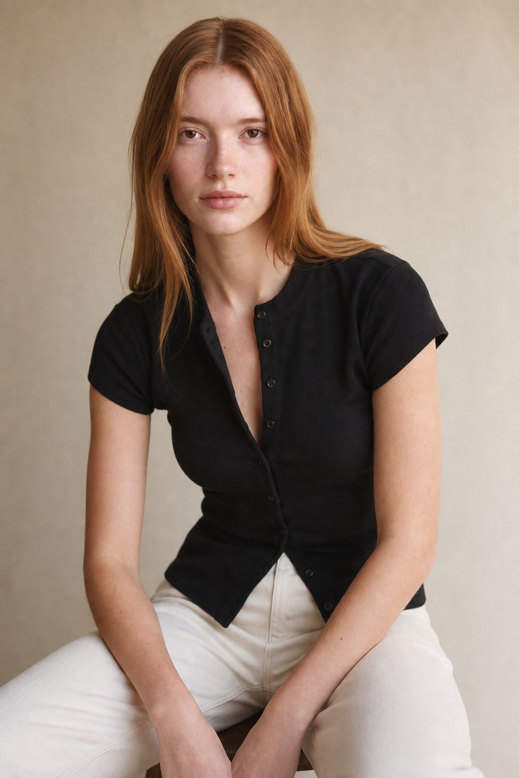 Mina Snapfront Knit Top — Black, banana_republic product shot