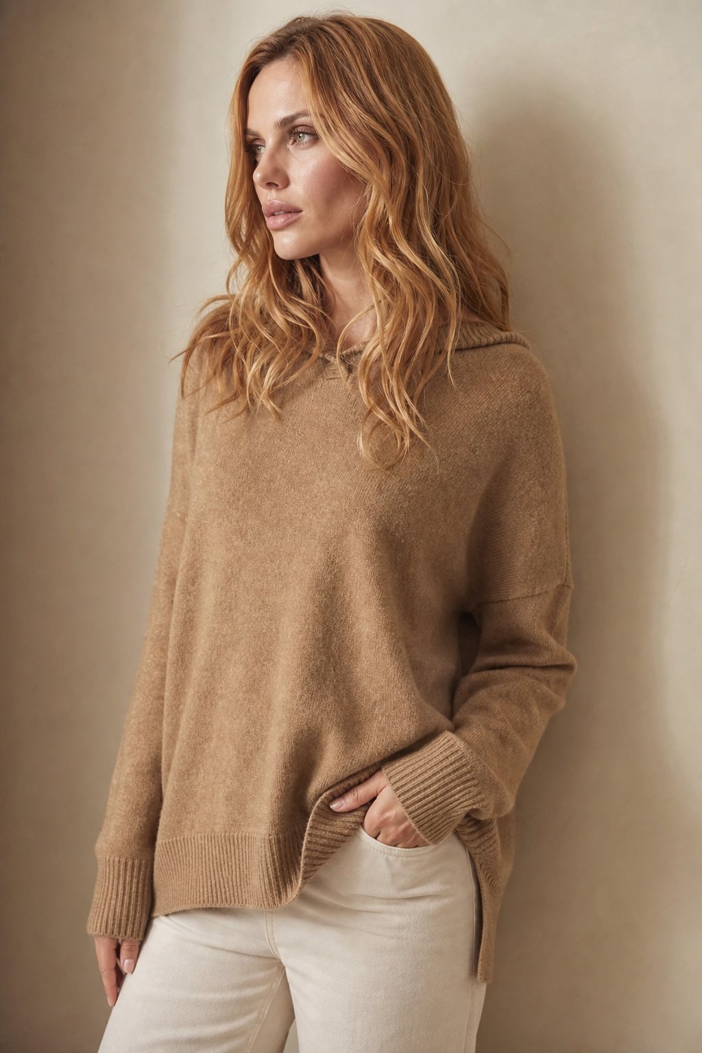 Montclair Cashmere Turtleneck — Camel, banana_republic product shot