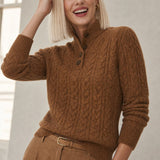 Arden Button-Up Cashmere Sweater, studio product shot