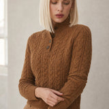 Arden Button-Up Cashmere Sweater, studio product shot